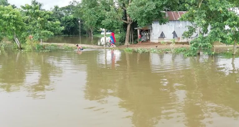 নেত্রকোনা দশটি গ্রামের পরিবার পানিবন্দী