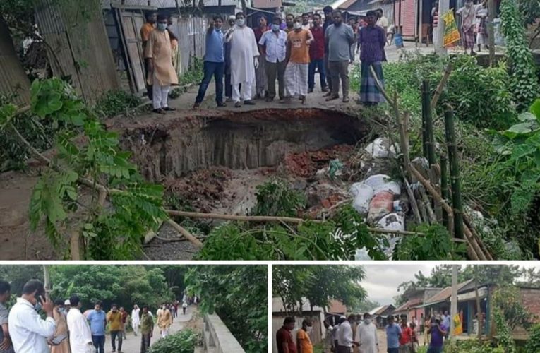 তিতাসে বৃষ্টিতে ক্ষতিগ্রস্ত সকল রাস্তা শীঘ্রই মেরামত করা হবে