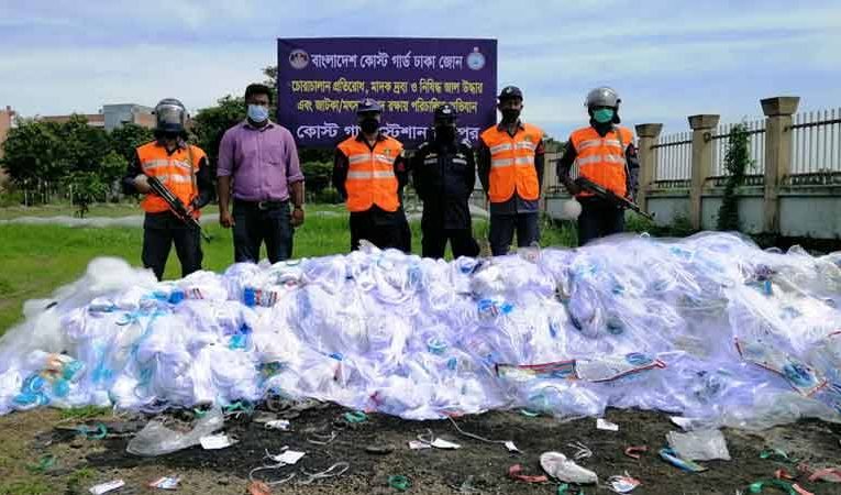 চাঁদপুরে ৭ কোটি টাকা মূল্যের কারেন্ট জাল পুড়িয়ে ধ্বংস