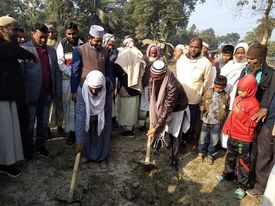 লালপুরে মসজিদের ভিত্তি স্থাপনের উদ্বোধন